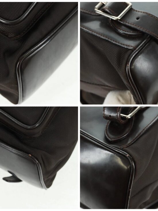 GUCCI Bamboo Backpack Nylon Brown Silver 003 1119 0016 Auth 161351 main image 9